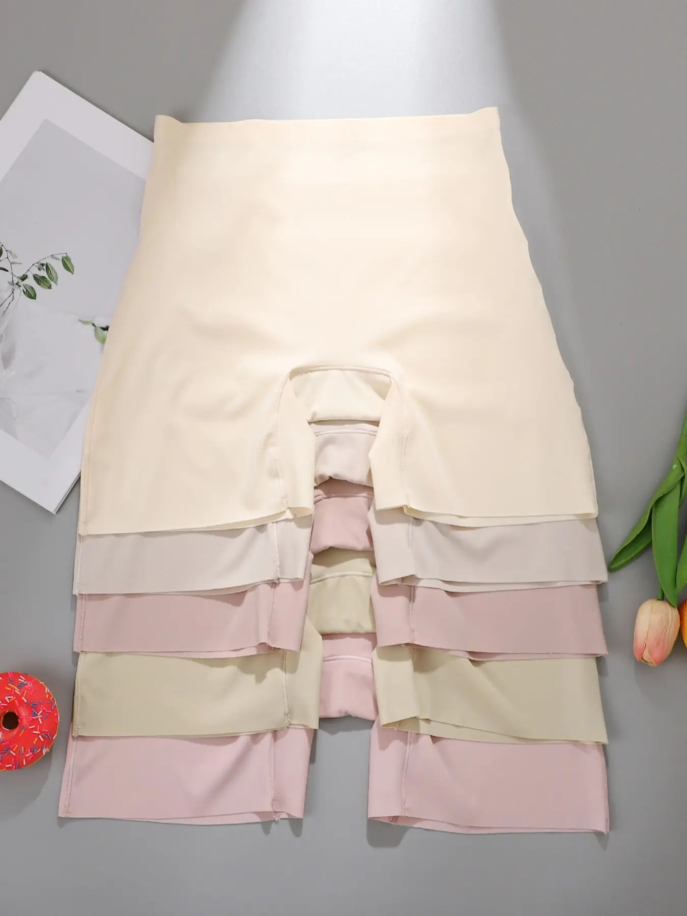 High-Waisted Seamless Women'S Underwear, Stretchy Waistband, Comfortable Fit, Plain Design, Ideal for All Seasons, Casual Style